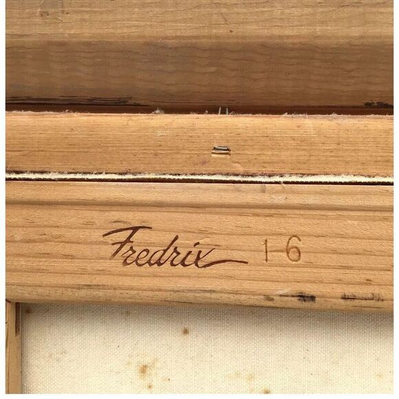 Butterfly On Flower Basket Signed B Scott. Painting In Wall Hanging Wooden Frame - Picture 3 of 5